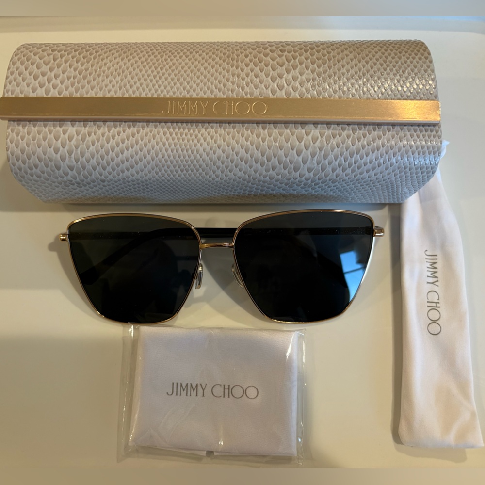 Jimmy Choo Black and Gold with Sparkles Sunglasses
